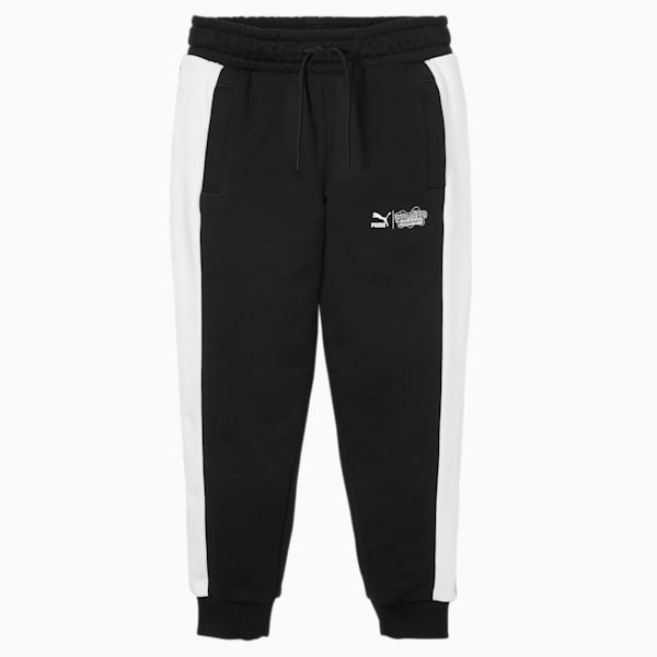 Pants PUMA x BOB ESPONJA T7 para niños, PUMA Black, extralarge